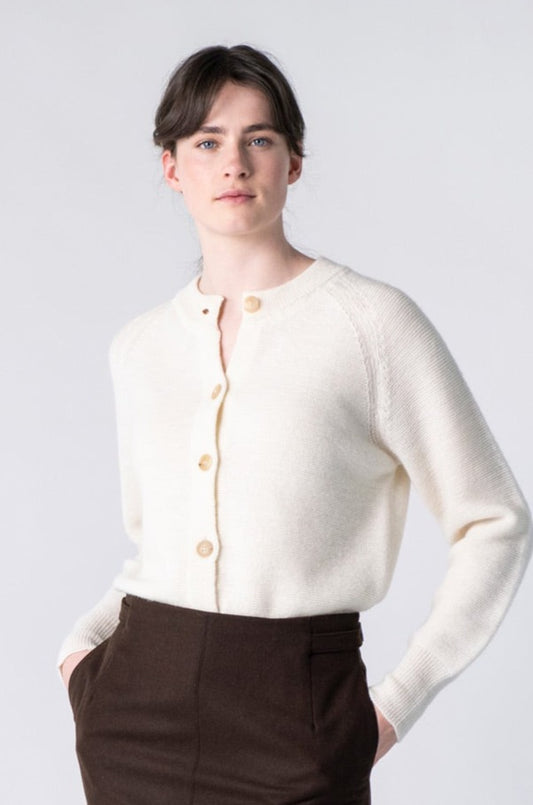 Knitted cardigan ELEONORA natural